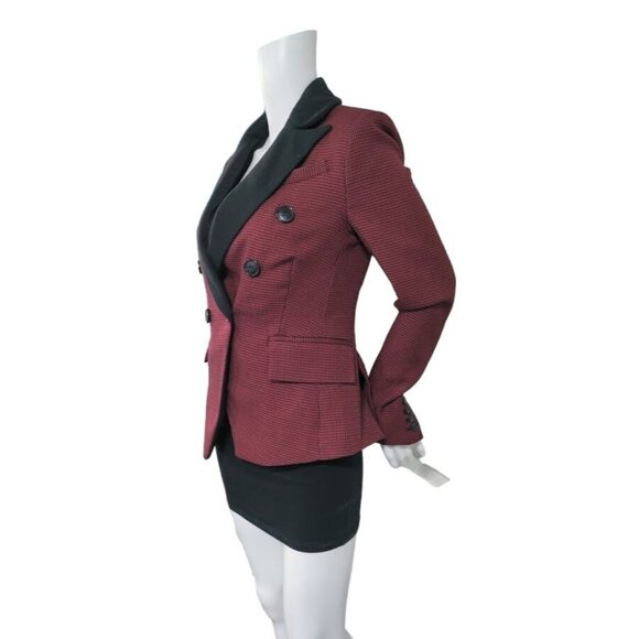 NWT Walter Baker Long Sleeve Equestrian Phelps Jacket Red Preppy Goth  S - Picture 6 of 16